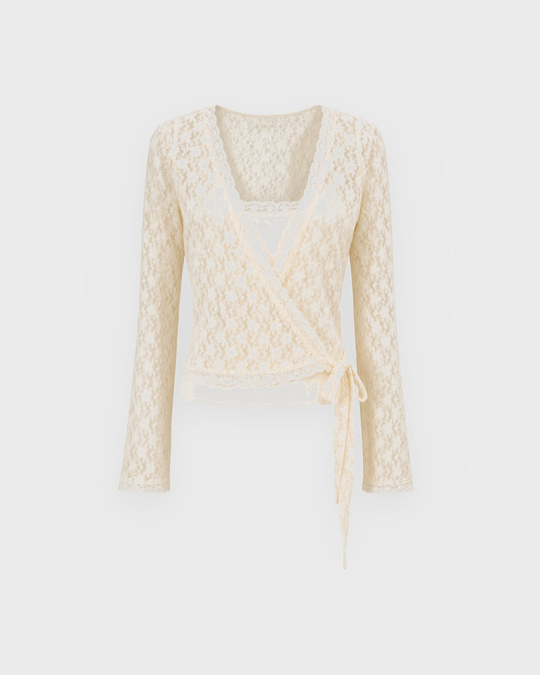 OH APRIL Cardigan Sylva Lace Wrap Cardigan Off White