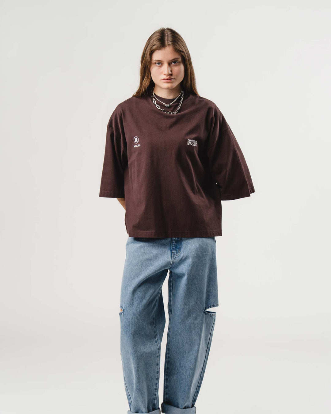 T-Shirt Cropped Brown