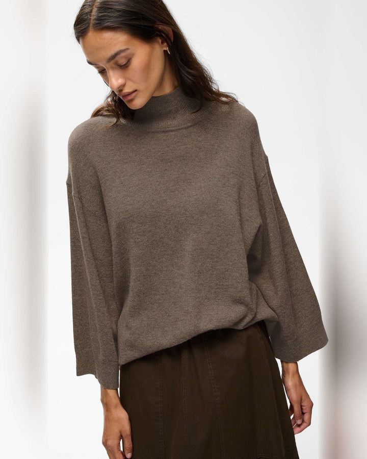 InWear Pullover Tallyiw Monika Highneck Chocolate Brown – Bild 3