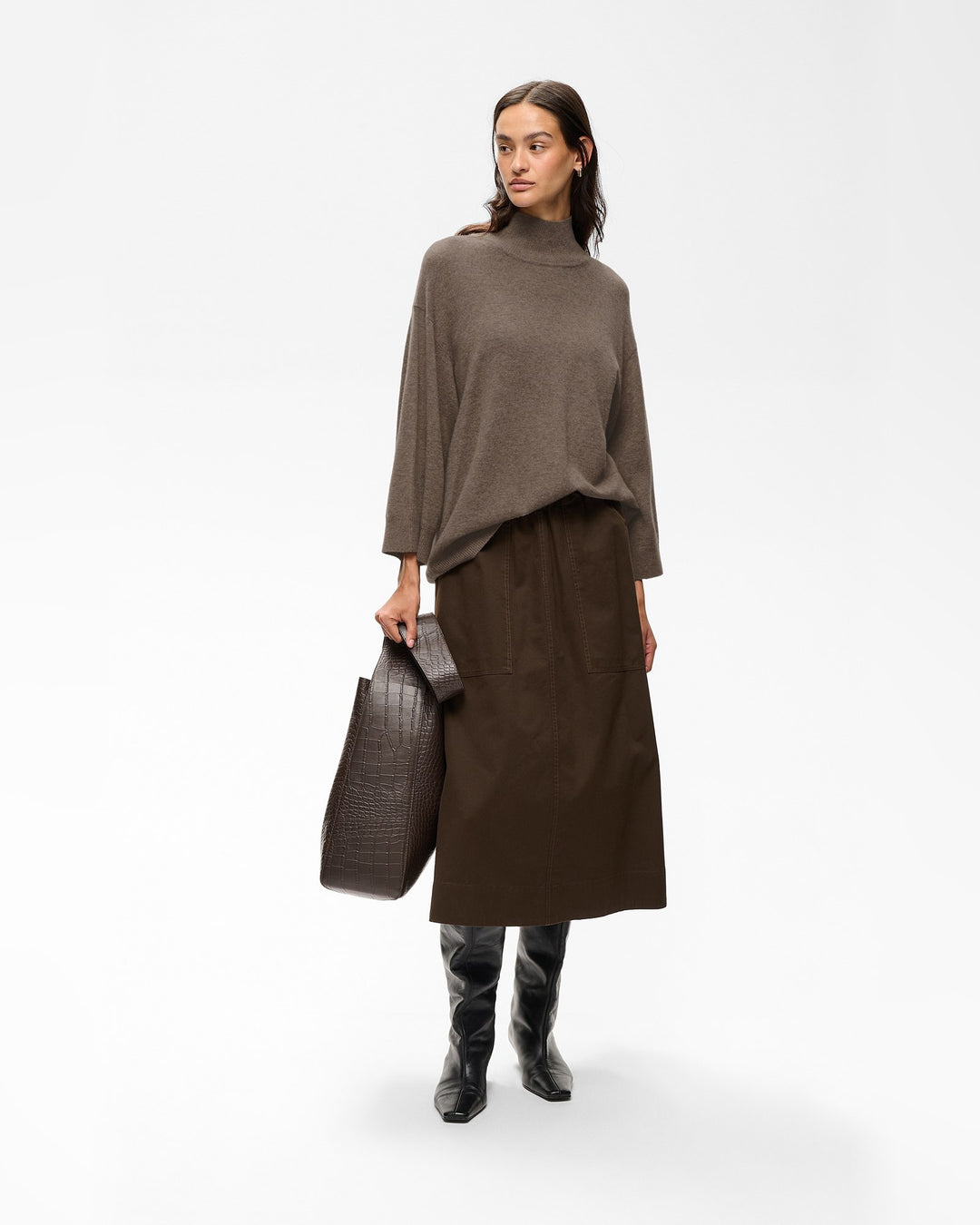 InWear Pullover Tallyiw Monika Highneck Chocolate Brown – Bild 4
