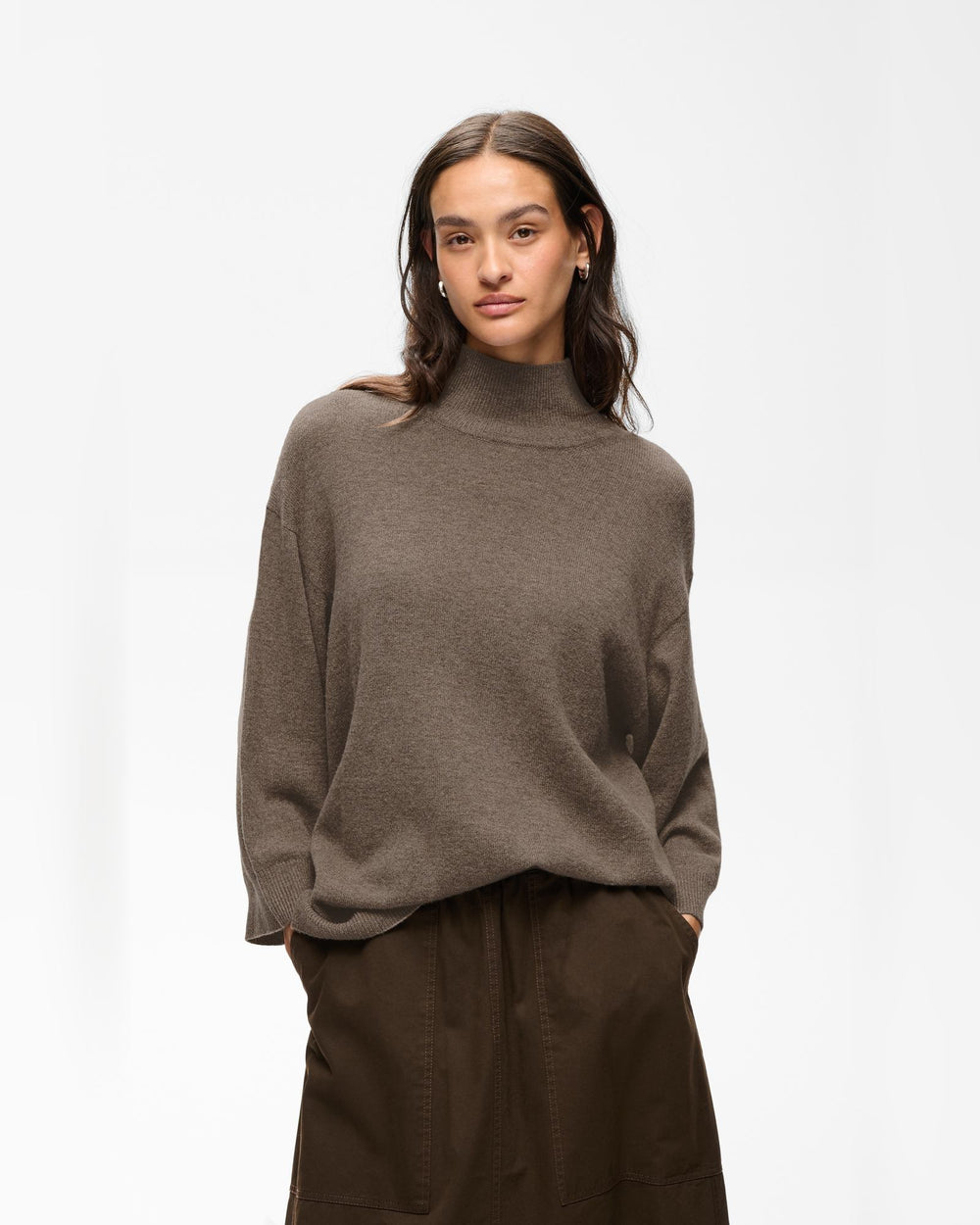 InWear Pullover Tallyiw Monika Highneck Chocolate Brown – Bild 6