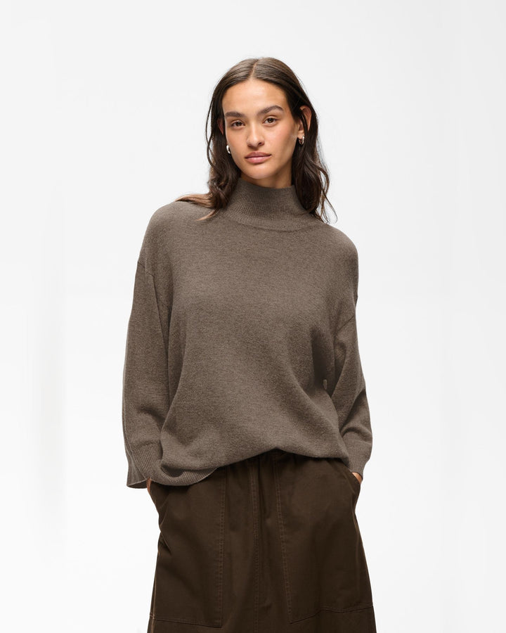 InWear Pullover Tallyiw Monika Highneck Chocolate Brown – Bild 6
