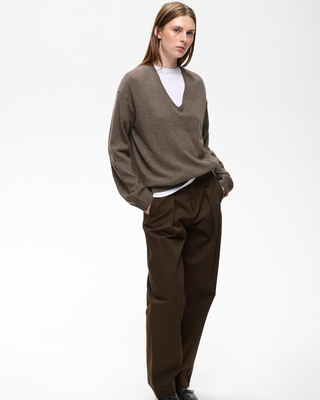InWear Pullover Tallyiw Monika V-Neck Chocolate Brown – Bild 6