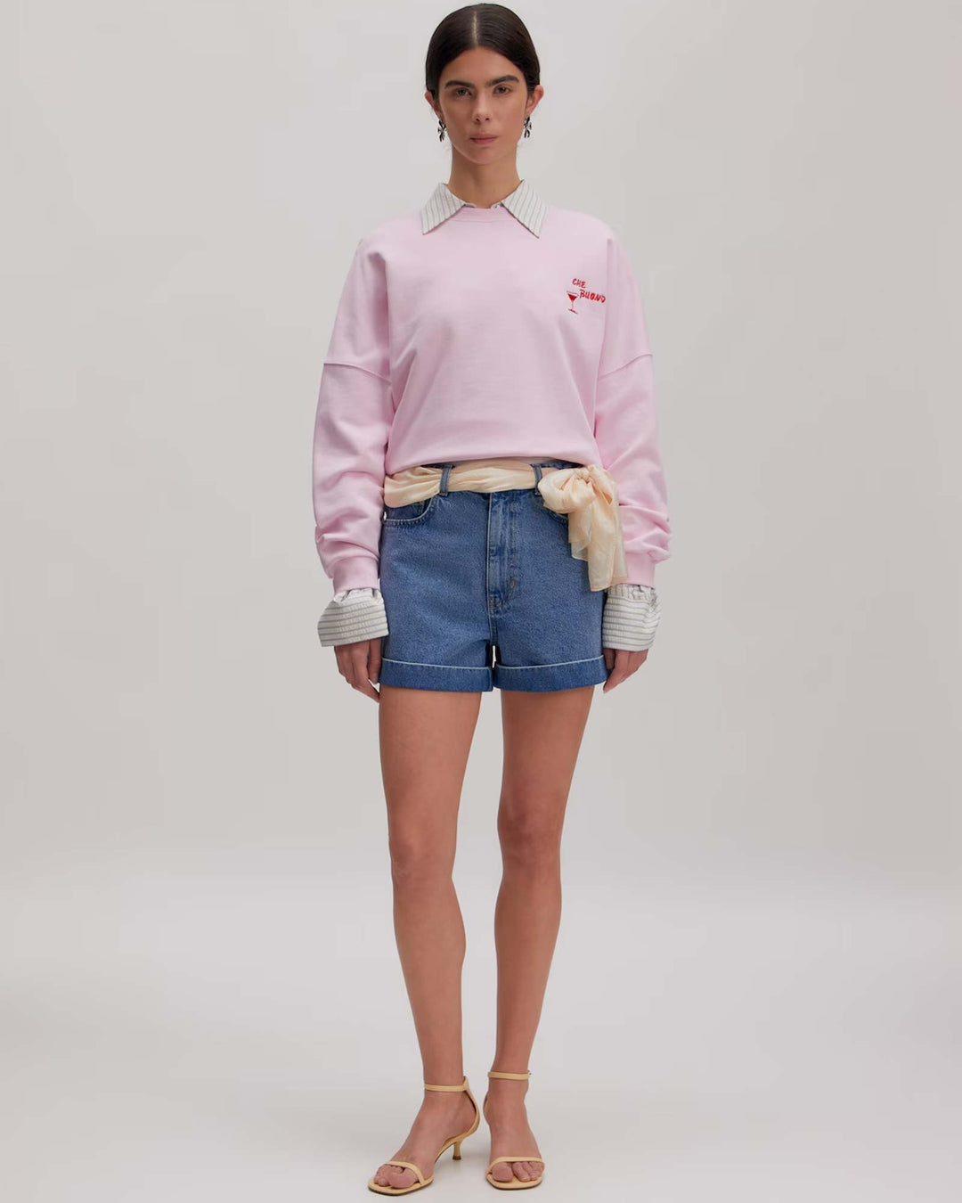 Tela Denim Shorts Lightblue