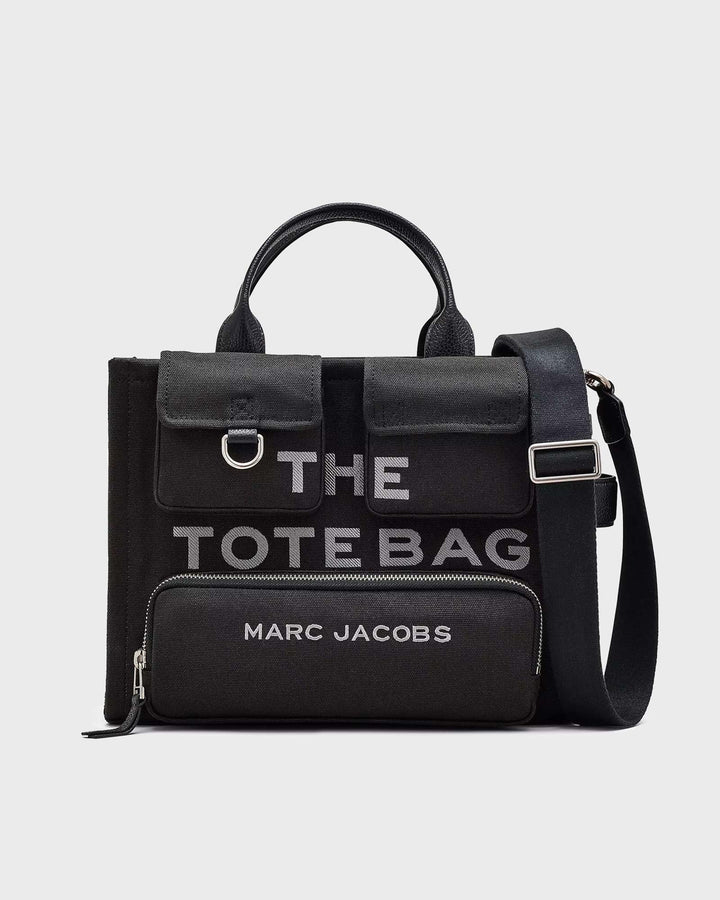 The Cargo Canvas Medium Tote Bag Black