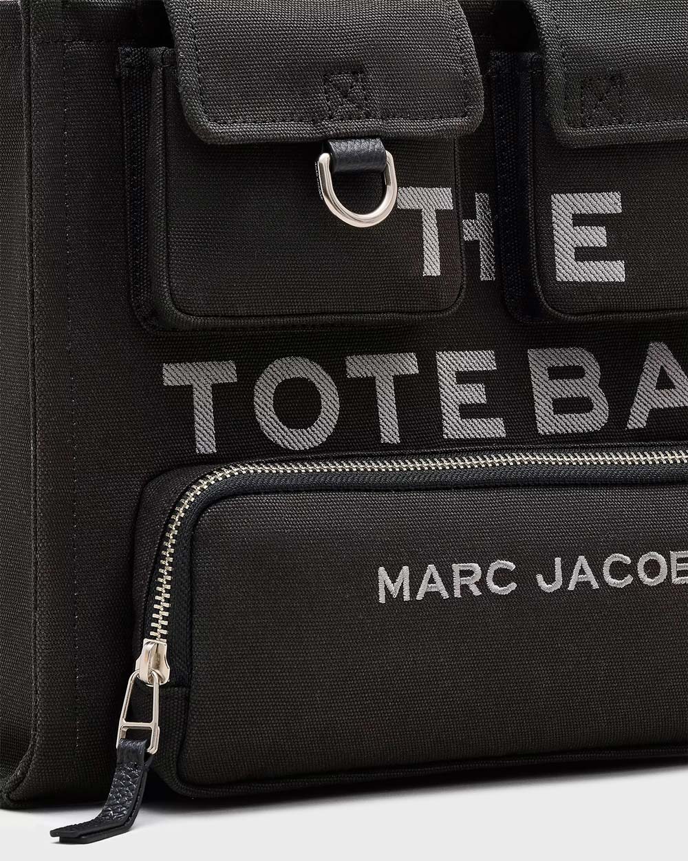The Cargo Canvas Medium Tote Bag Black