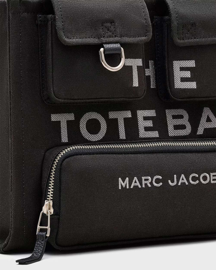 The Cargo Canvas Medium Tote Bag Black