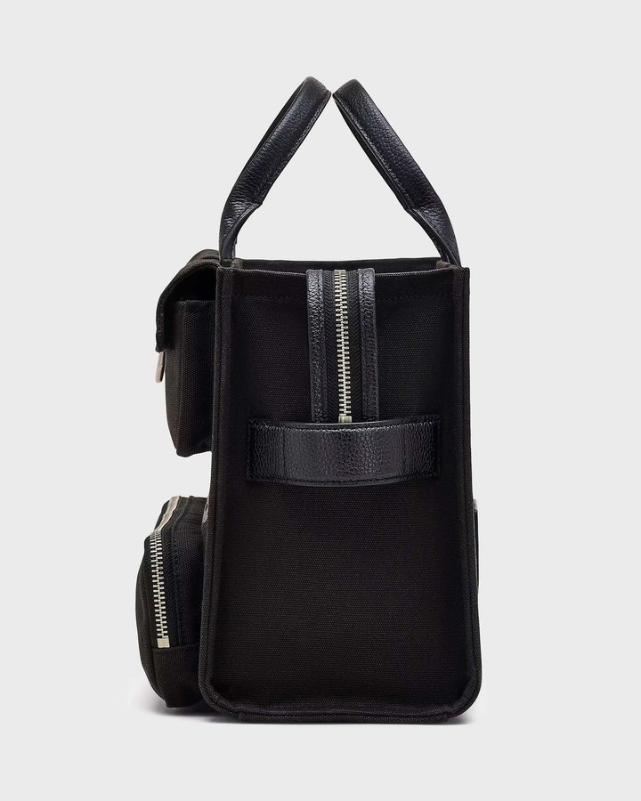 The Cargo Canvas Medium Tote Bag Black