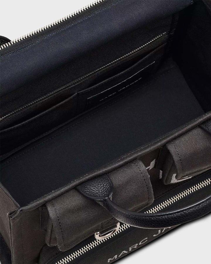 The Cargo Canvas Medium Tote Bag Black