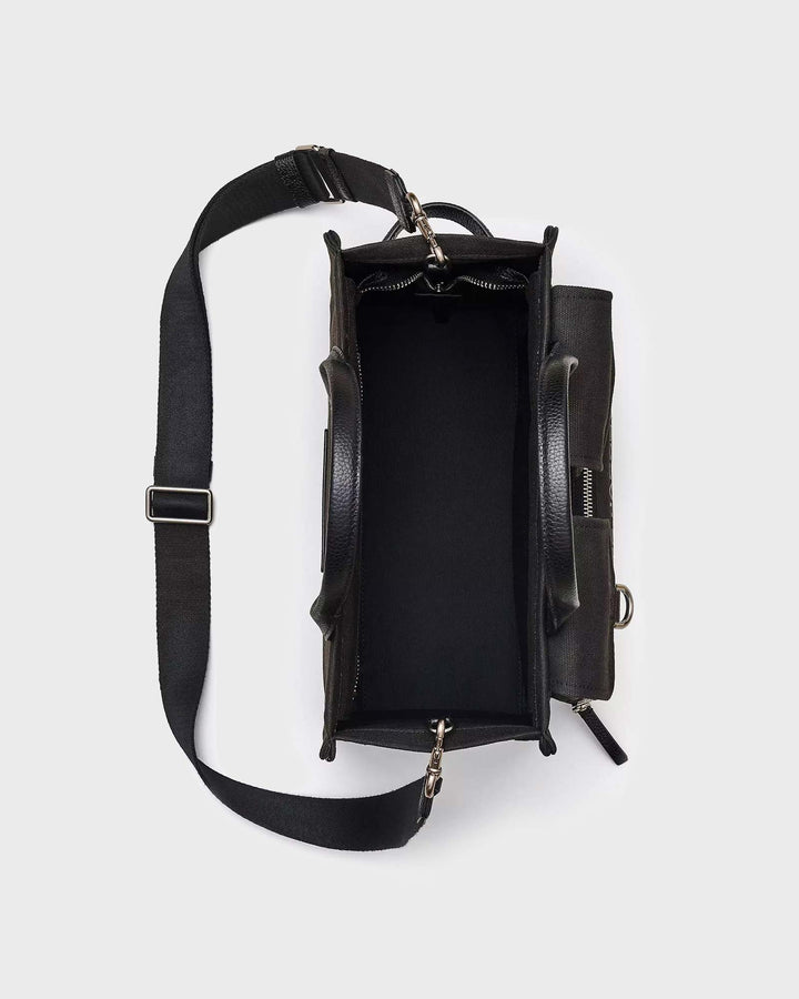 The Cargo Canvas Medium Tote Bag Black