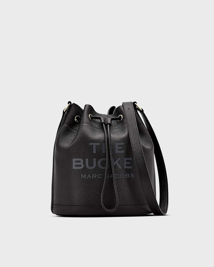 The Leather Large Bucket Bag Black