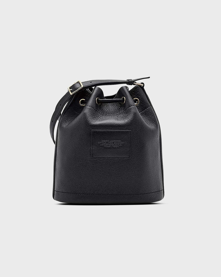The Leather Large Bucket Bag Black