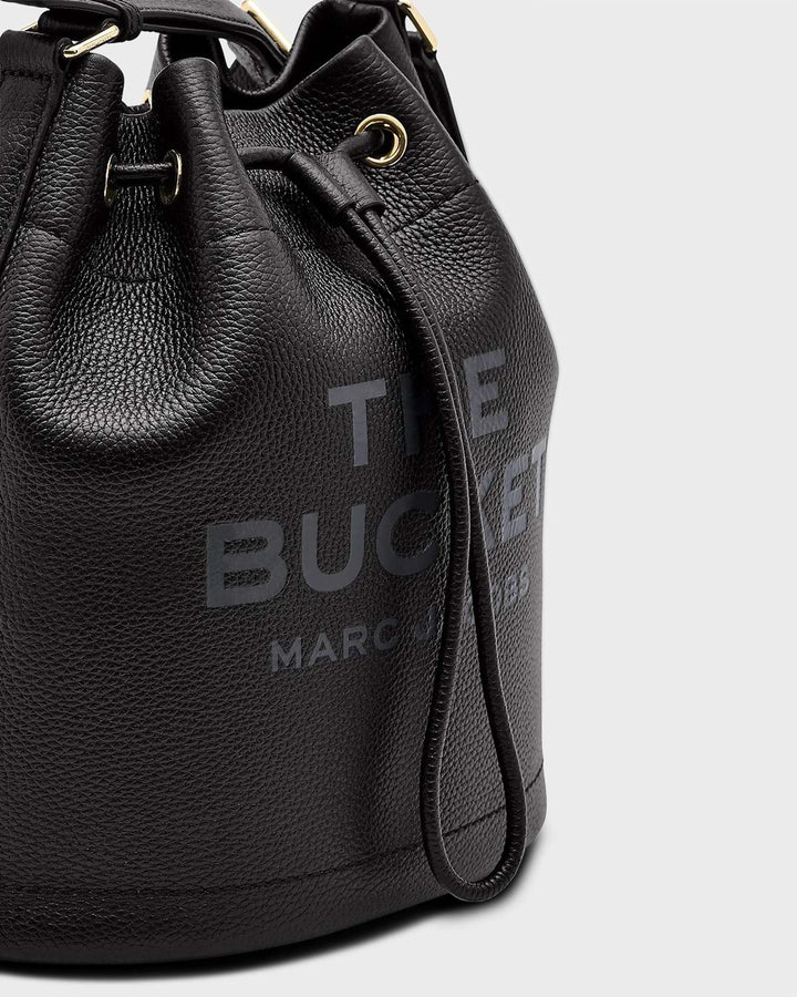 The Leather Large Bucket Bag Black