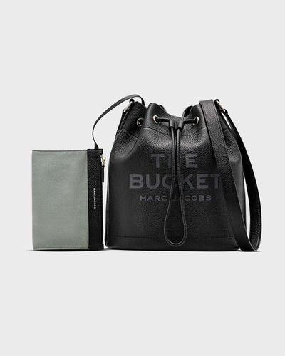 The Leather Large Bucket Bag Black myMEID