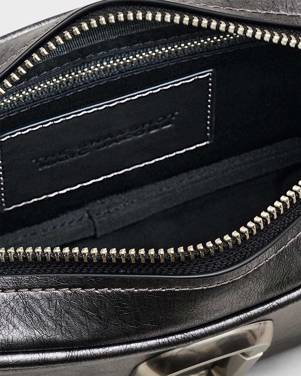 The Metallic Distressed Big Shot Bag Dark Gr