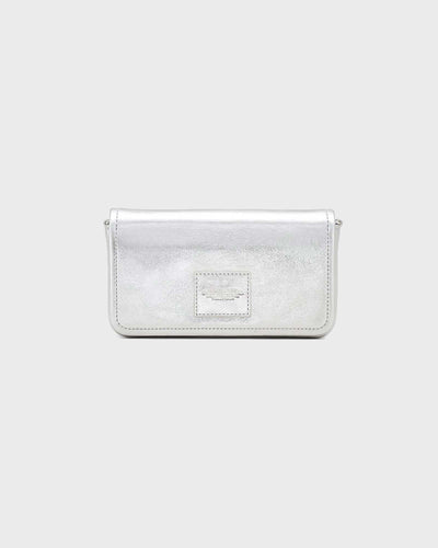 The Metallic Leather Chain Mini Bag Silver myMEID