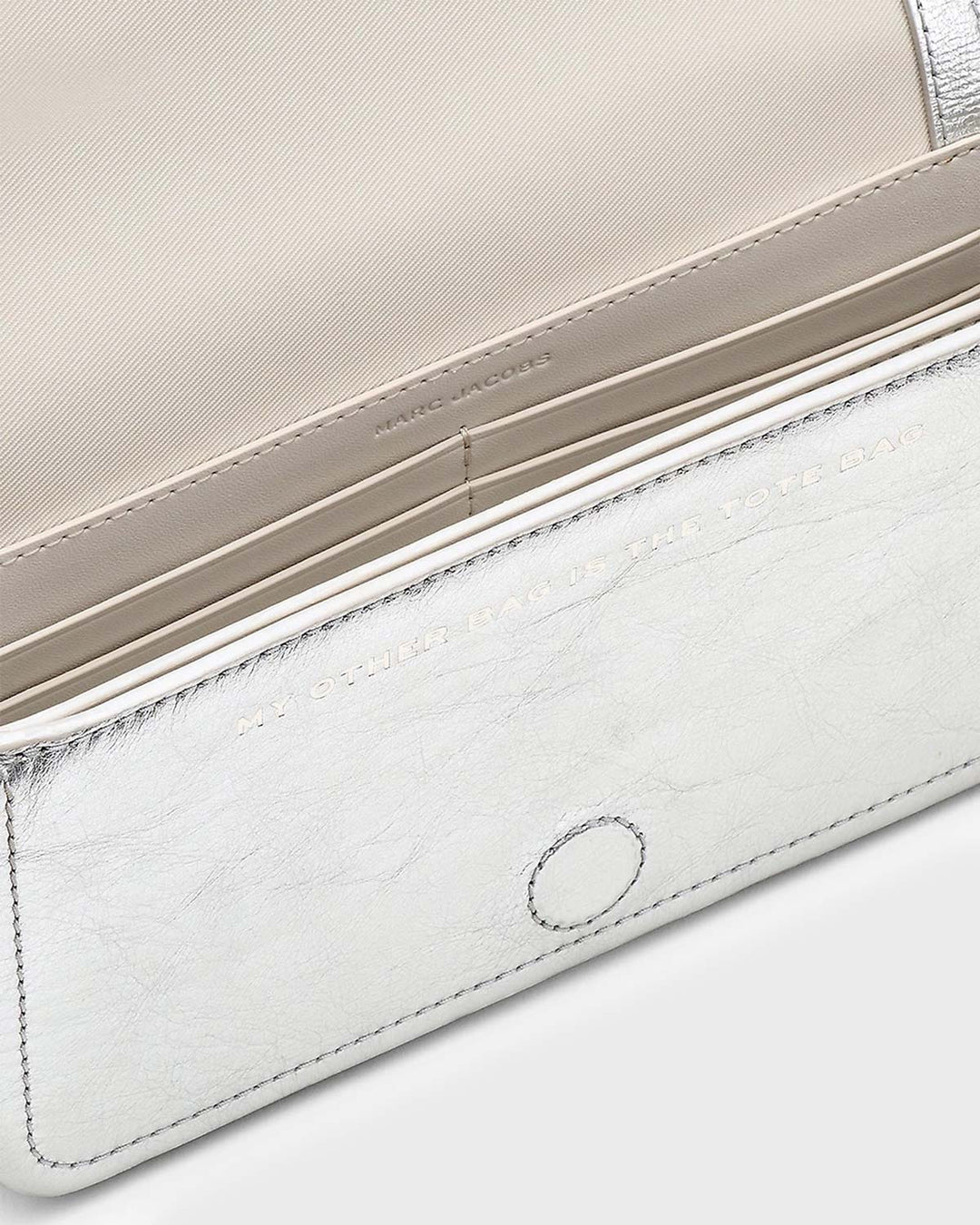 The Metallic Leather Chain Mini Bag Silver