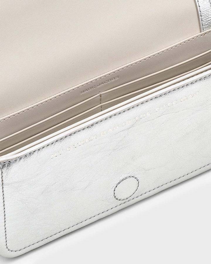 The Metallic Leather Chain Mini Bag Silver