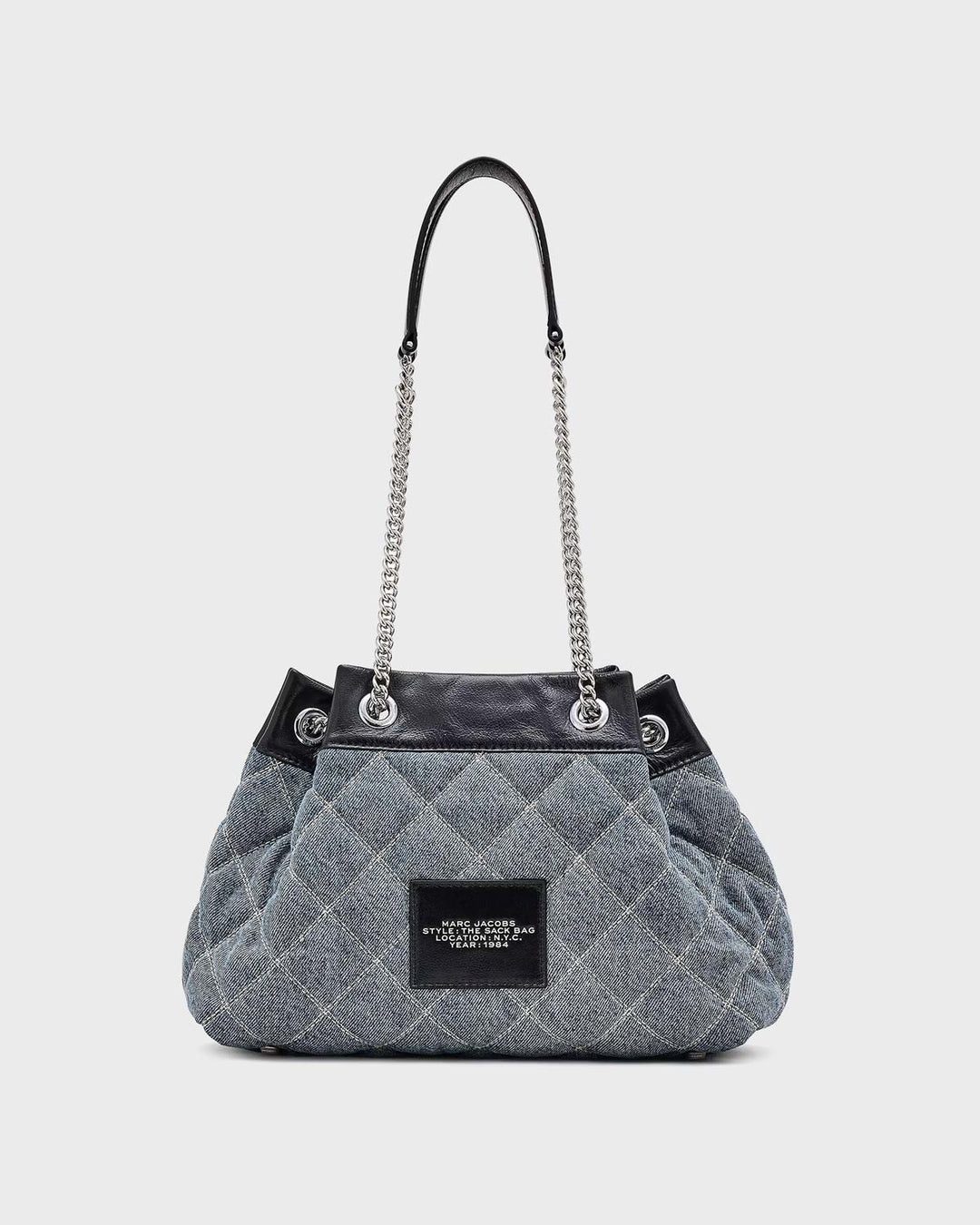 The Quilted Denim Chain Sack Bag Light Wa