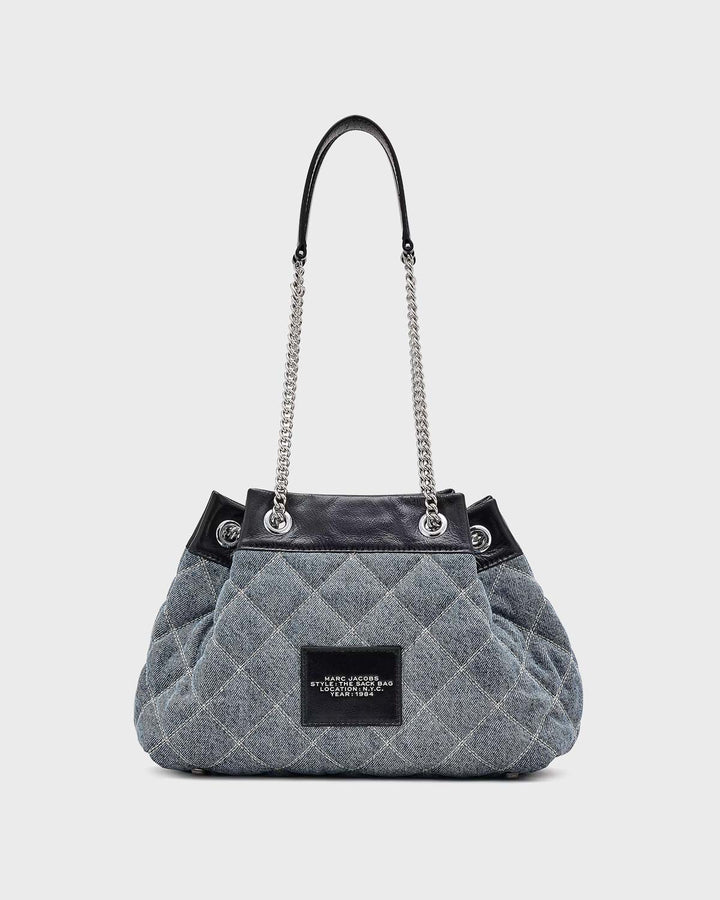 The Quilted Denim Chain Sack Bag Light Wa