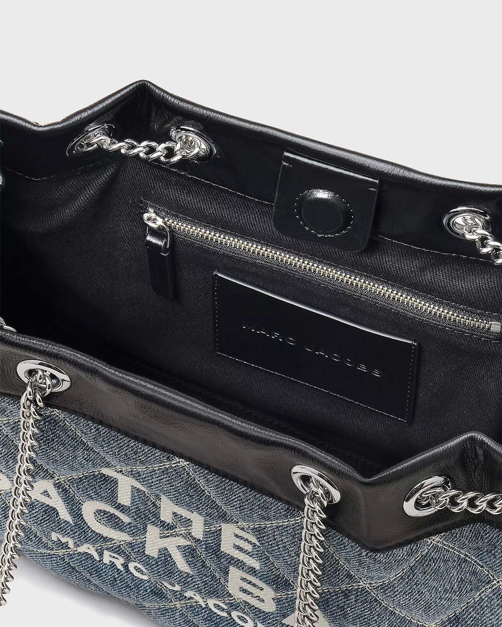 The Quilted Denim Chain Sack Bag Light Wa