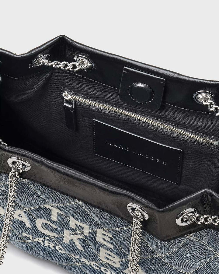 The Quilted Denim Chain Sack Bag Light Wa