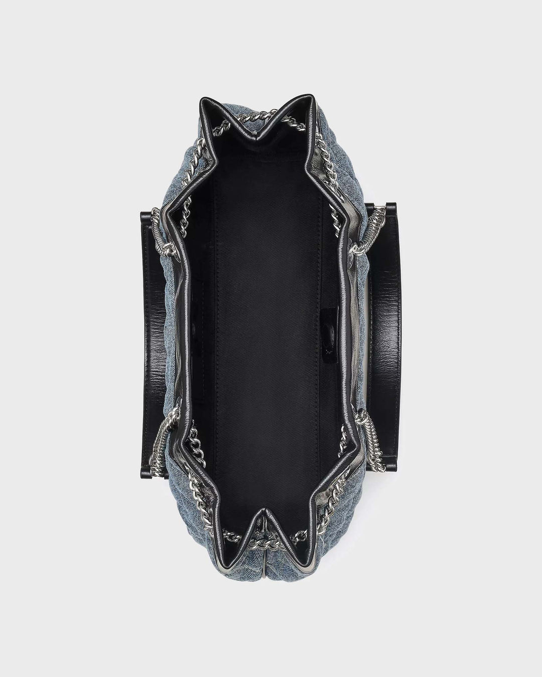 The Quilted Denim Chain Sack Bag Light Wa