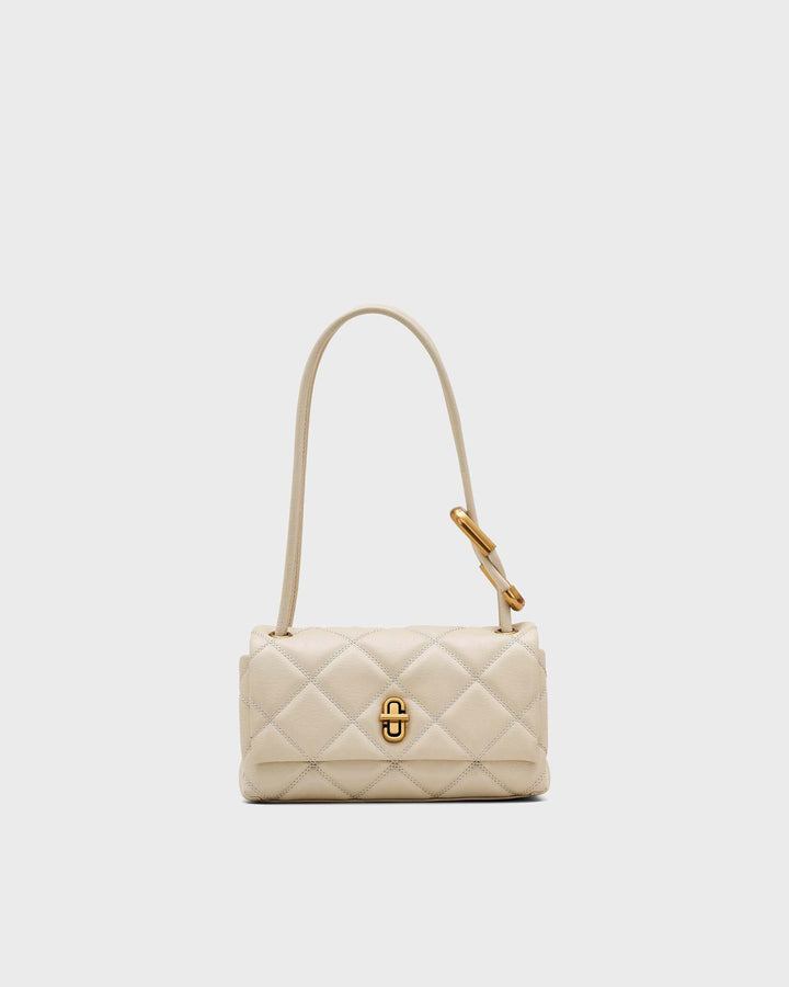 The Quilted Minii Dual Shoulder Bag Cloud W