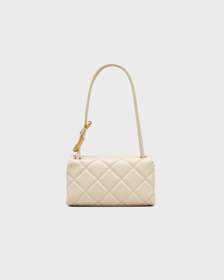 The Quilted Minii Dual Shoulder Bag Cloud W