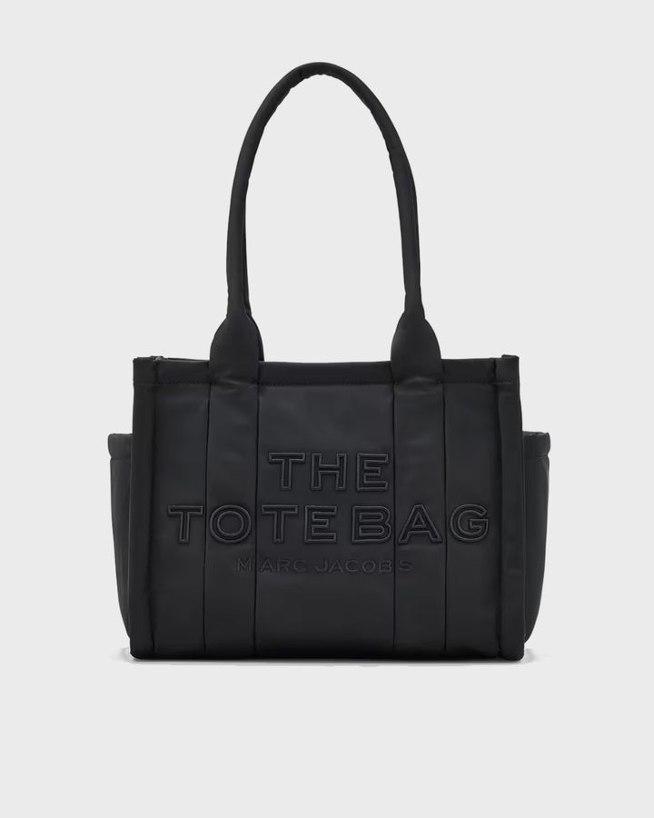 The Puffy Nylon Medium Tote Bag Black