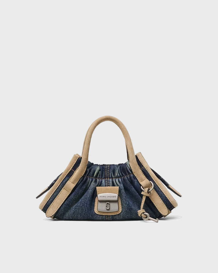 The Small Cristina Satchel Bag Dark Wash Indigo