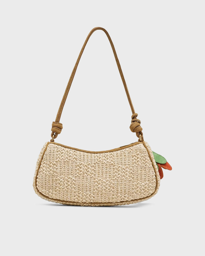 The Summer Woven Charm Shoulder Bag Natural
