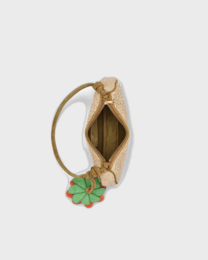 The Summer Woven Charm Shoulder Bag Natural