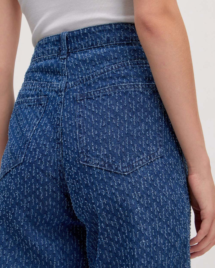 Theodora Denim Trousers Light Blue Tweed