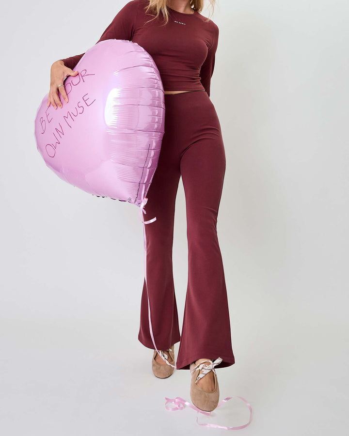 Tia Bootcut Leggins Cherrywood