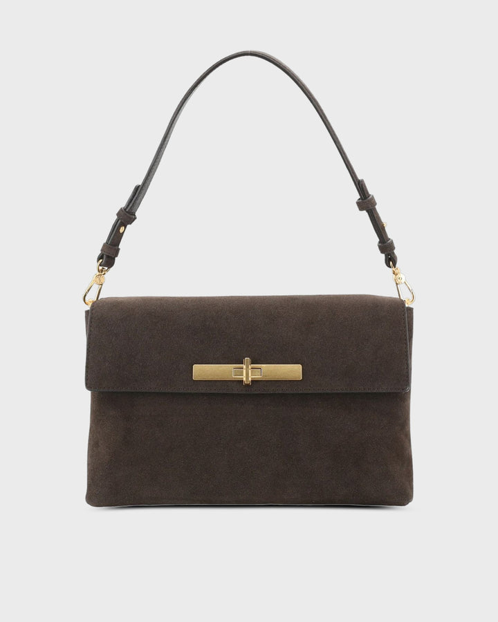 ABRO Handtasche Twist Schultertasche Dark Brown