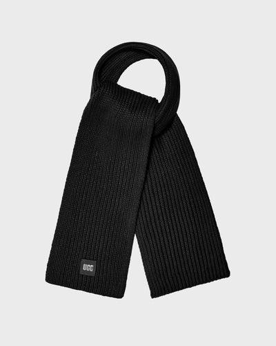 UGG Schal Chunky Rib Knit Scarf schwarz myMEID