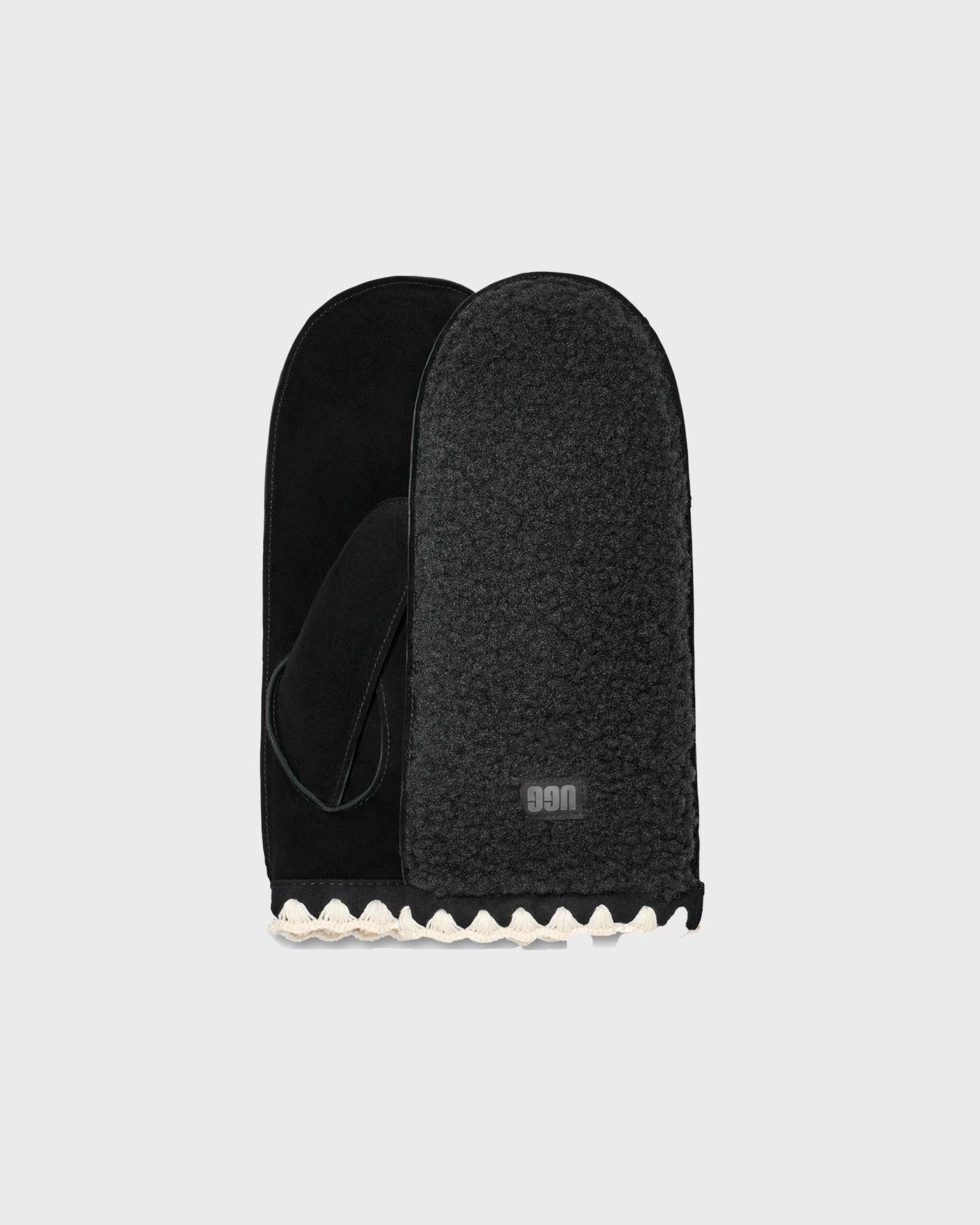 Uggfluff Scalloped Mitten Black myMEID