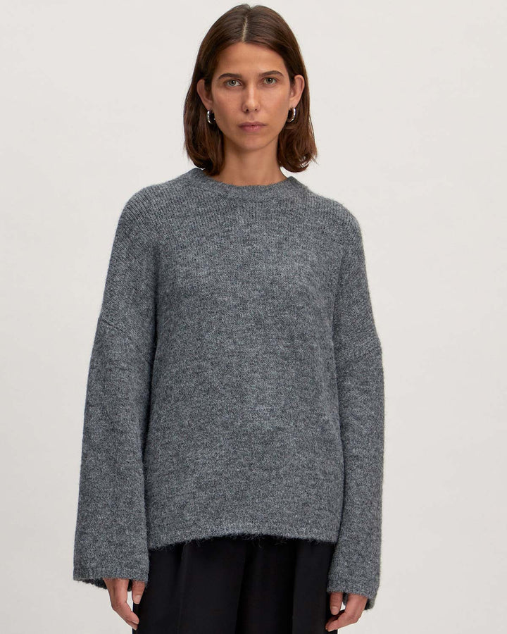 Ulva Oversize Jumper Grey Jacquard