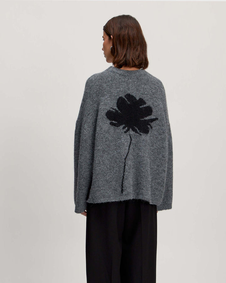 Ulva Oversize Jumper Grey Jacquard