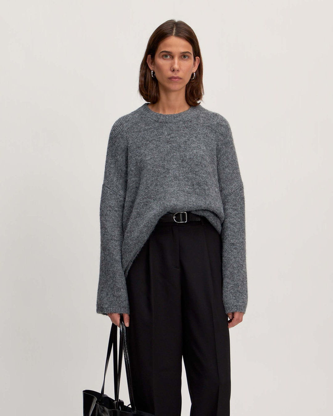 Ulva Oversize Jumper Grey Jacquard