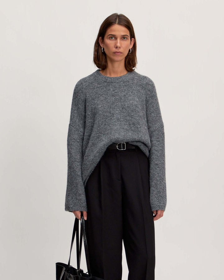 Ulva Oversize Jumper Grey Jacquard