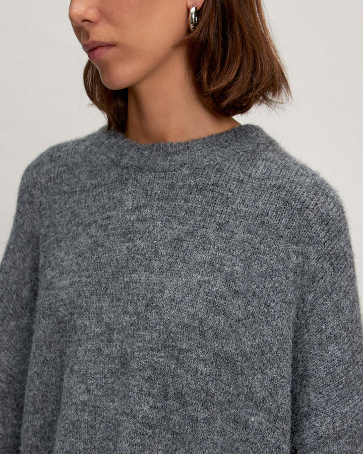 Ulva Oversize Jumper Grey Jacquard