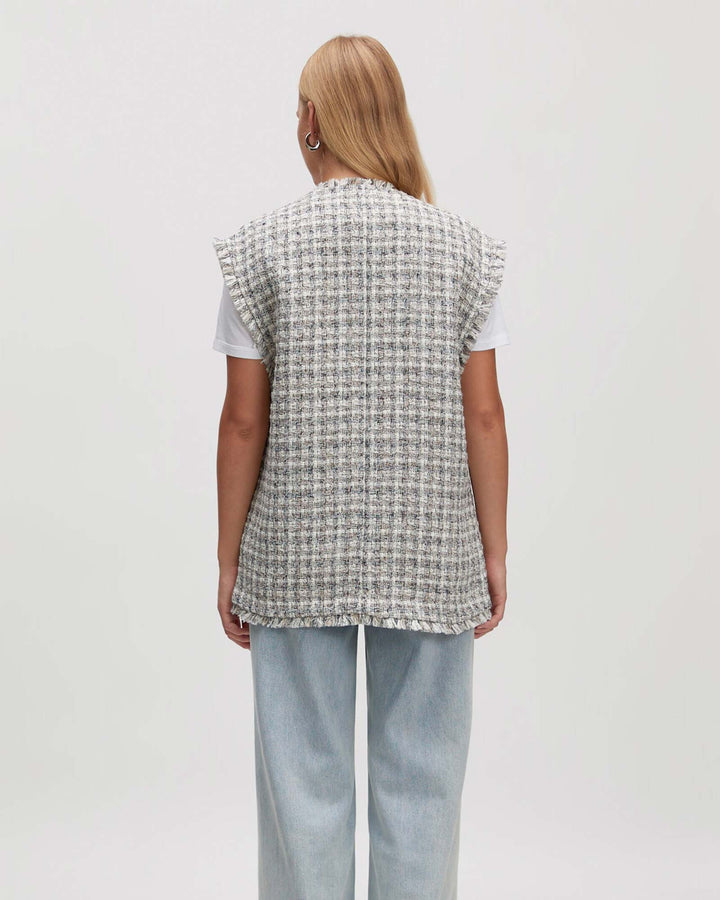 Umina Vest Off White / Grey Tweed