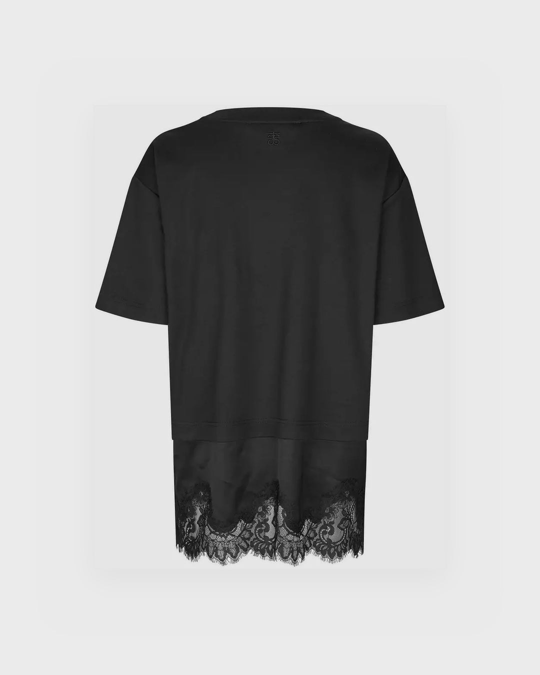 Second Female T-Shirt Vaccara Lace Tee Black – Bild 2