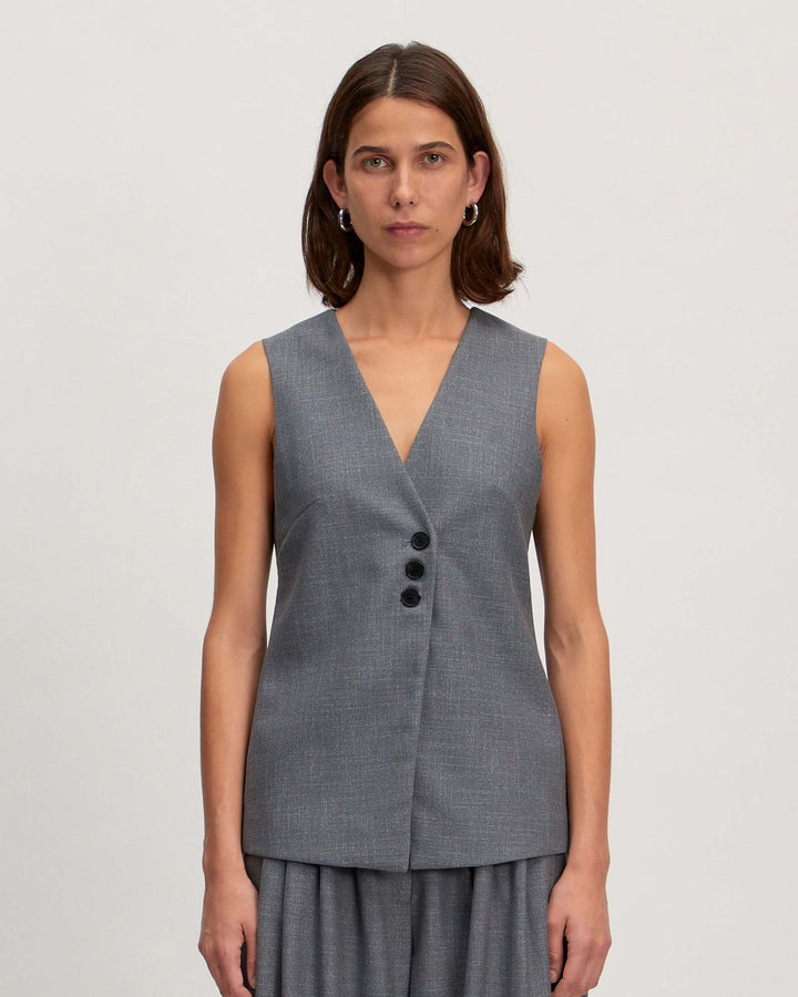 Vanessa Vest Grey Melange