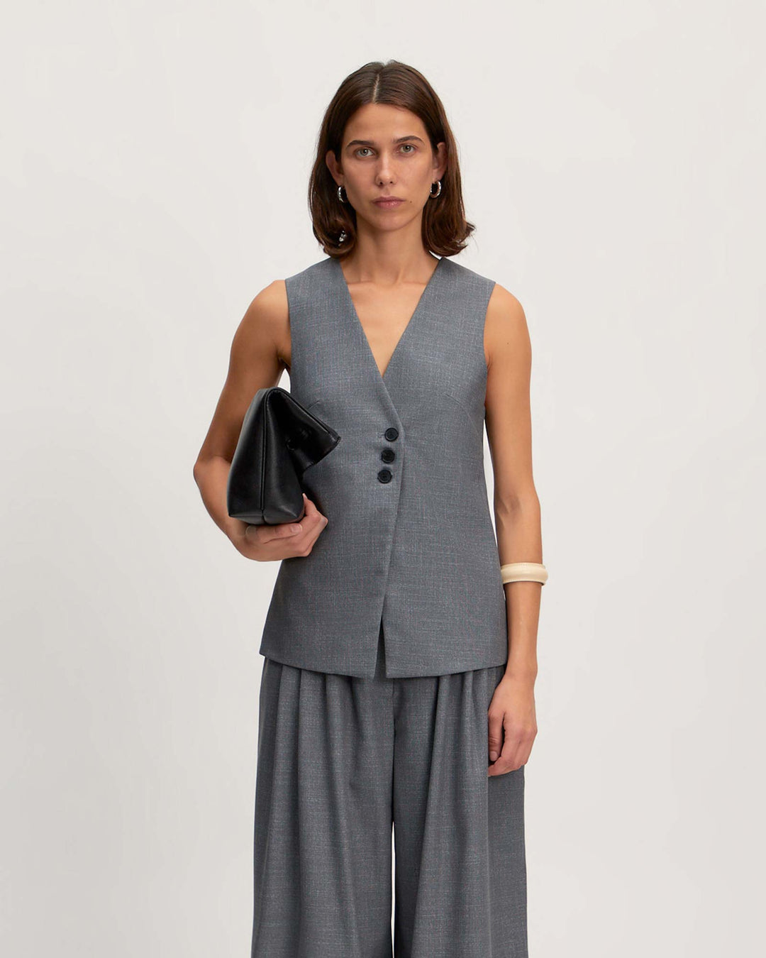Vanessa Vest Grey Melange