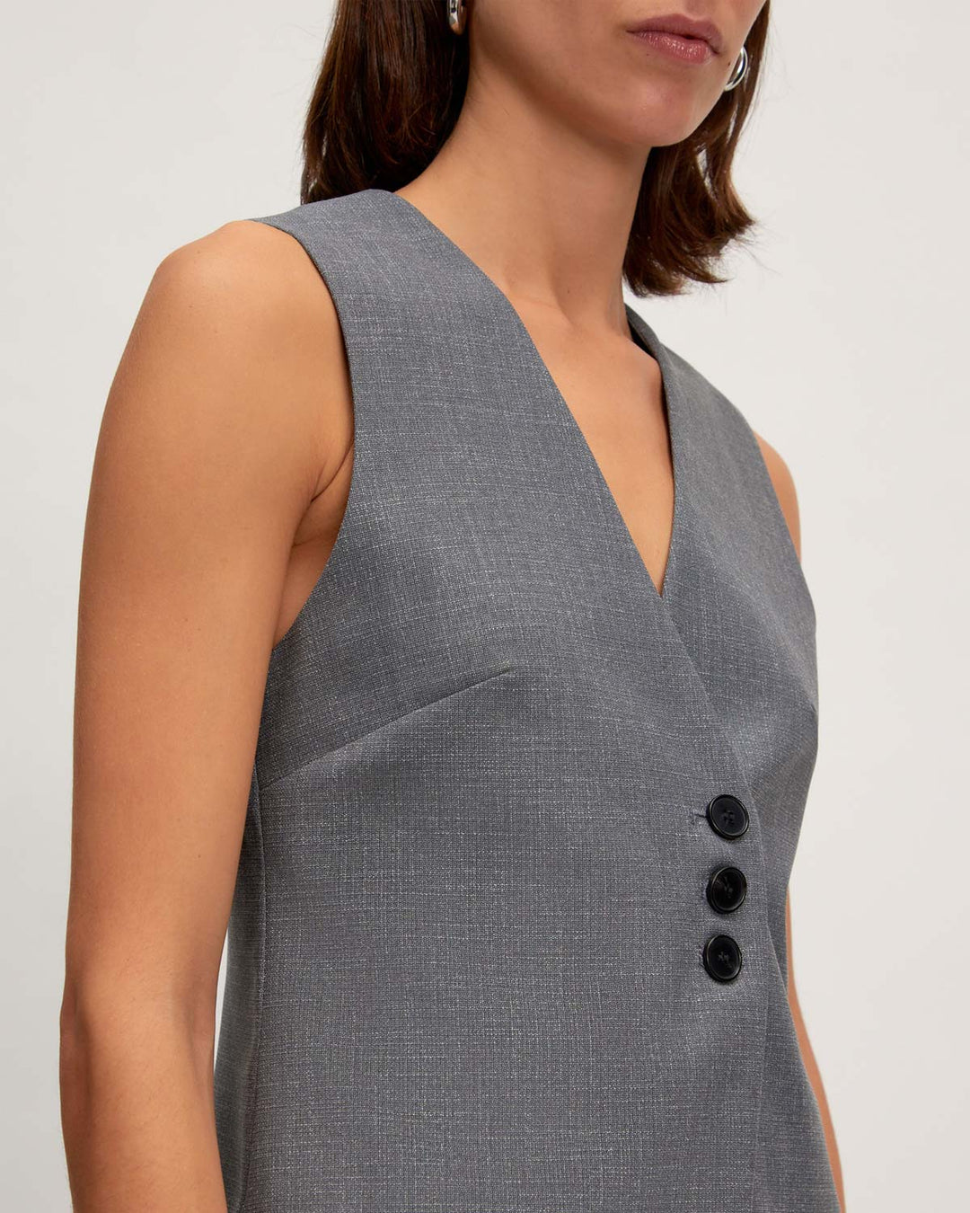 Vanessa Vest Grey Melange