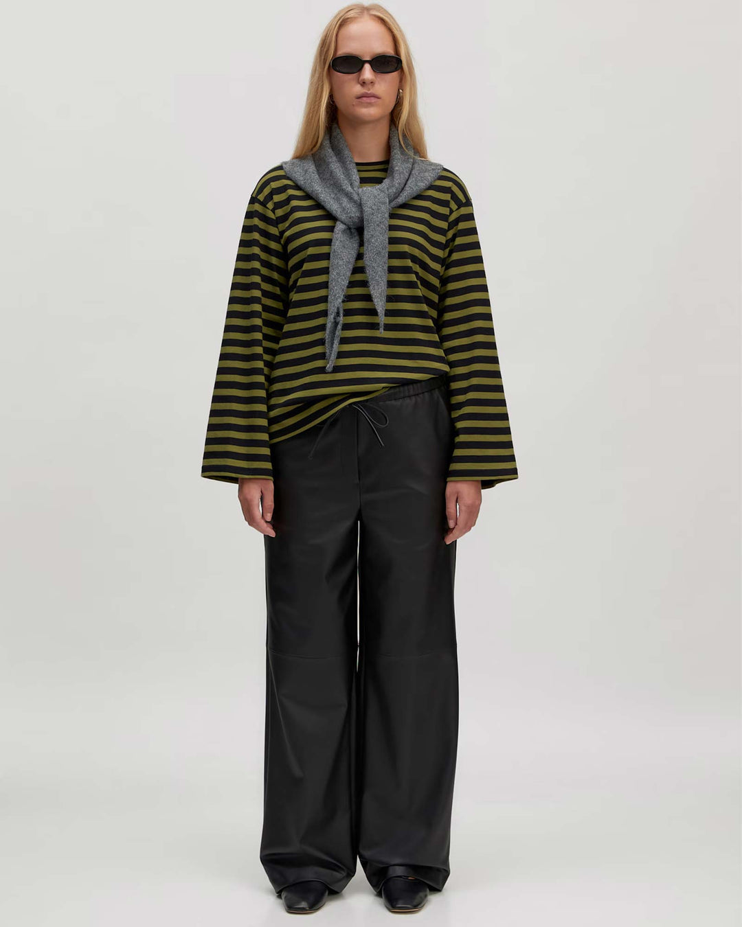 Verlee Longsleeve Stripes Black Green Oasis