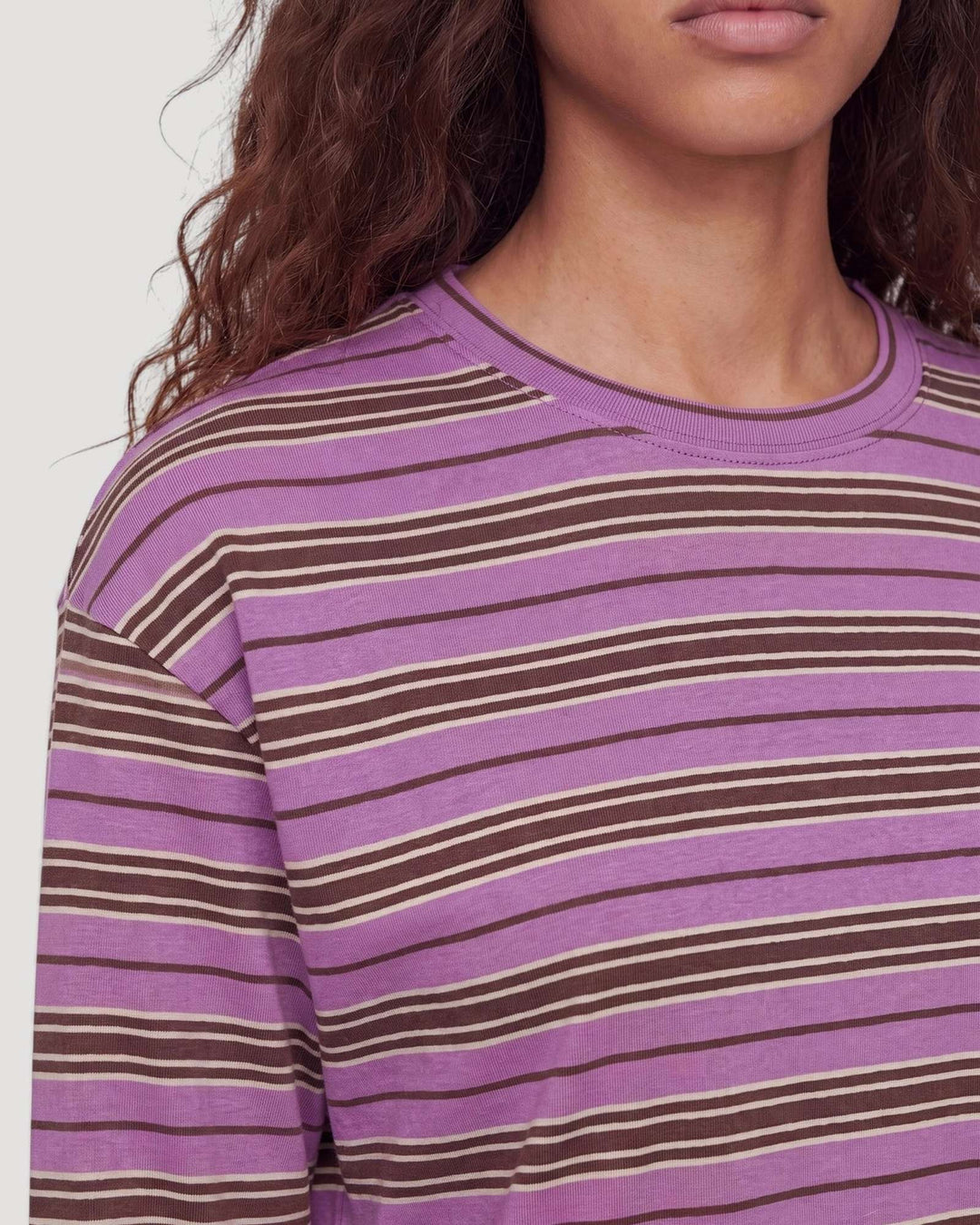 EDITED Longsleeve Verlee Longsleeve Stripes Coffee, Lavender, Egret – Bild 2